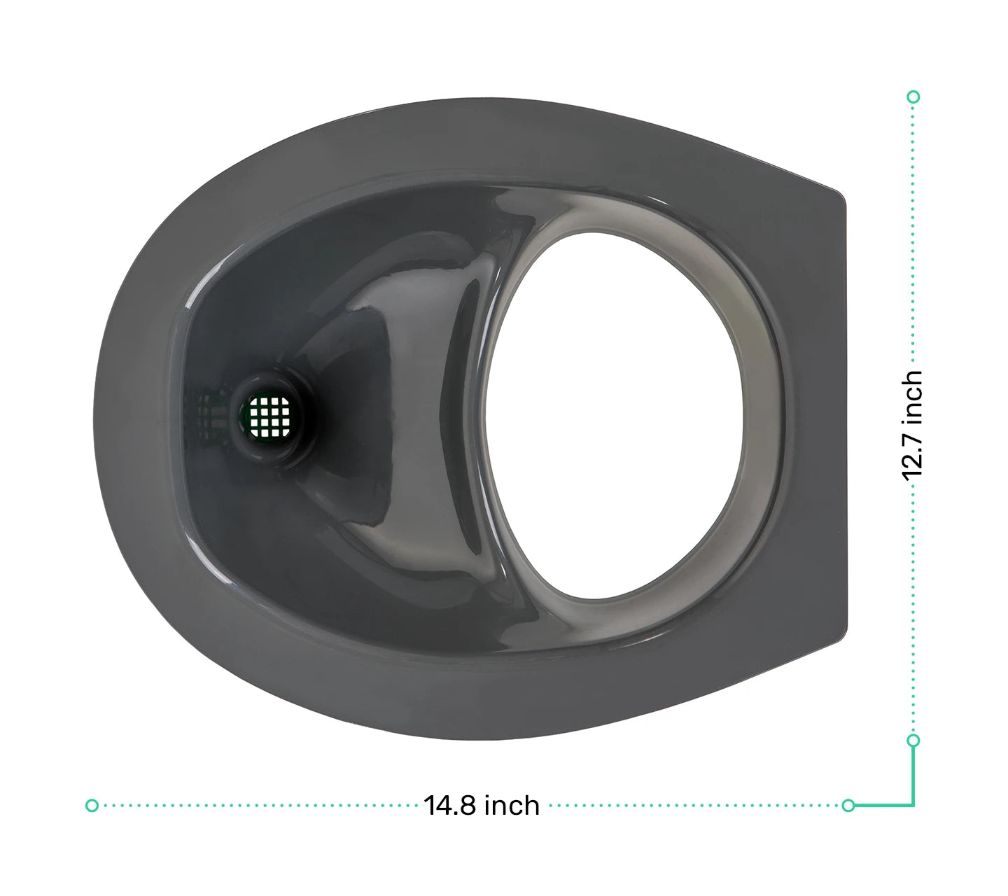 Composting toilet insert Dimensions