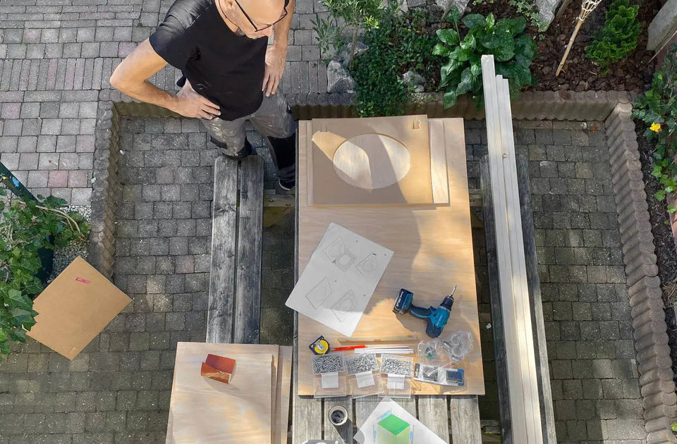 DIY Urine diverting toilet from TROBOLO on a table