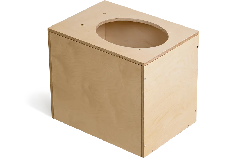 Toilet body for dry toilets