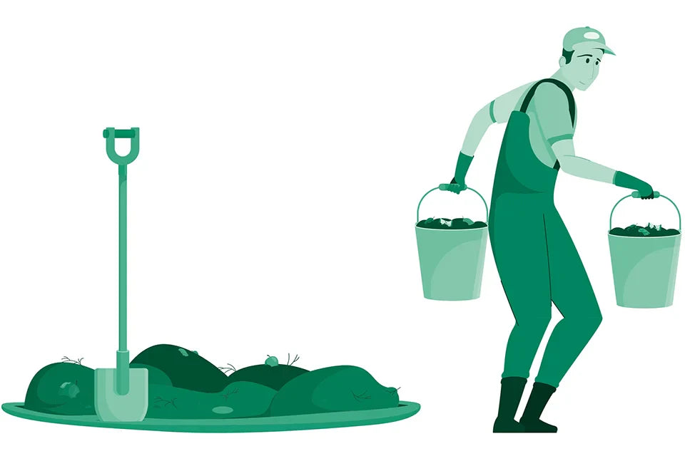 Composting correctly illustration